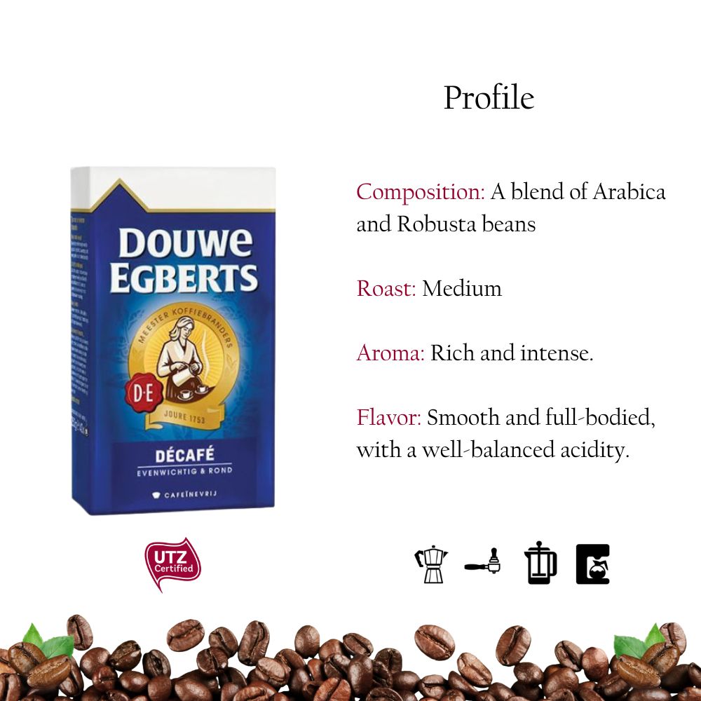 Clearance - Douwe Egberts Aroma Rood Decaf Coffee 17.6oz/500g