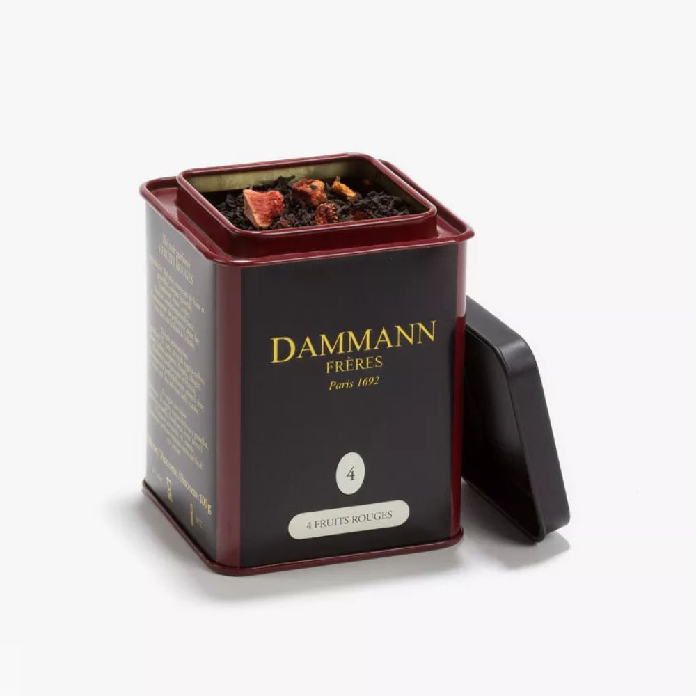 Dammann Freres Quatre Fruits Rouges Black Loose Leaf Tea in Tin 3.5oz/100g