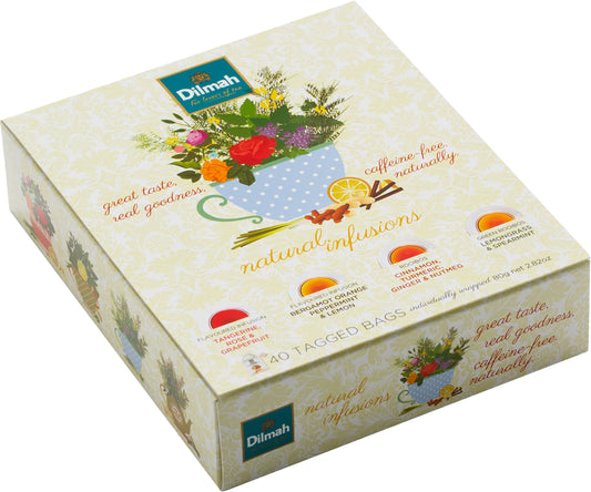 Clearance - Dilmah Natural Infusions Gift Box 40 foil tea bags