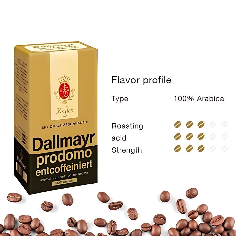 Dallmayr Decaffeinated Ground Coffee 17.6oz/500g Enjoy Better Coffee