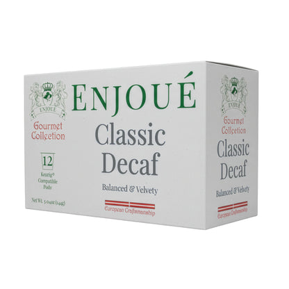 Enjoué Classic Decaf coffee package on a white background