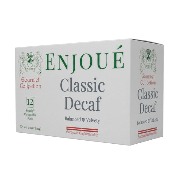 Enjoué Classic Decaf coffee package on a white background