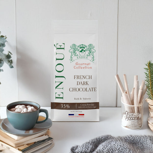 Enjoue Gourmet French Dark Chocolate Powder 16oz/453g