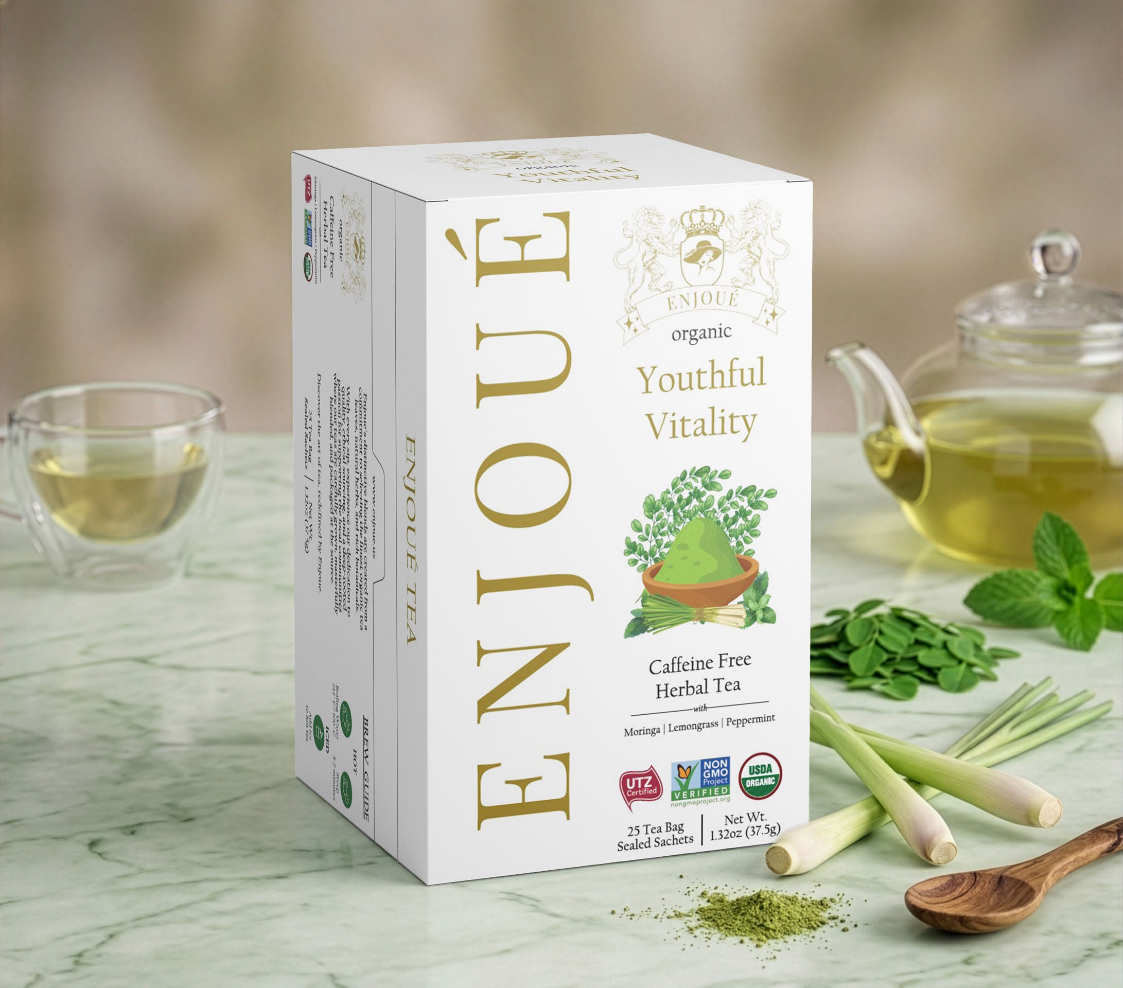 Enjoue Organic Youthful Vitality Herbal Tea 25ct – Enjoy Better