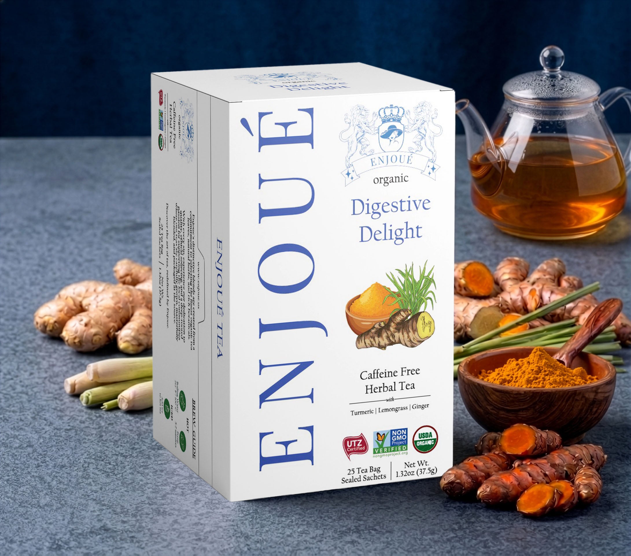 Plant Enzymes ＆　ANCIENT-STYLE LIGHT TEA Enjoue Organic Digestive Delight Herbal Tea 25ct – Enjoy Better