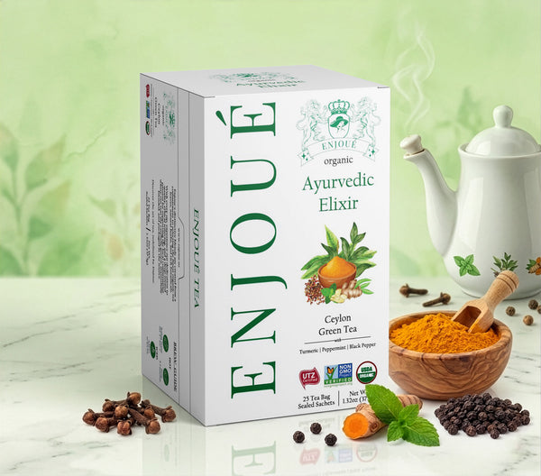 Enjoue Organic Ayurvedic Elixir Green Tea 25ct