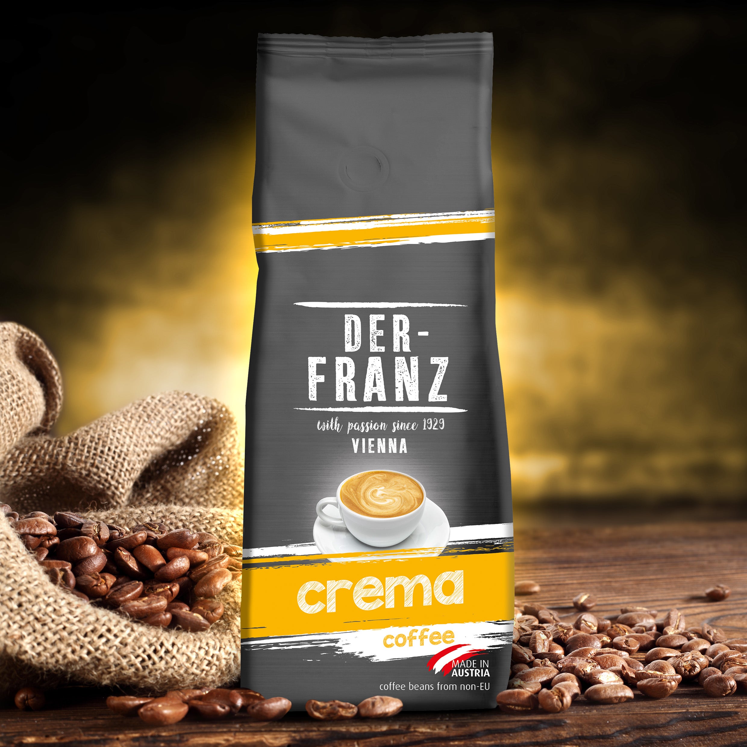 Der Franz Crema Whole Bean Coffee 17.6oz/500g
