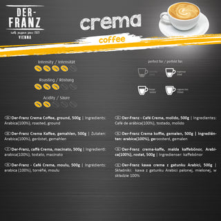 Der Franz Crema Ground Coffee 17.6oz/500g