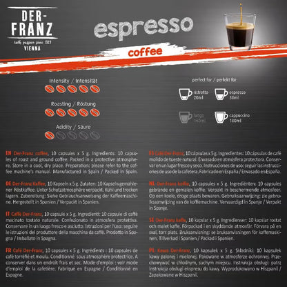 Clearance - Der Franz Espresso Nespresso Capsules 10ct