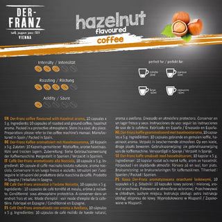 Der Franz Hazelnut Flavored Coffee Nespresso Capsules 10ct