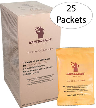 Clearance - Hausbrandt Choko-La Bianco Cocoa Packets 25ct Box