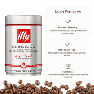 illy Classico Whole Bean Coffee 8.8oz/250g