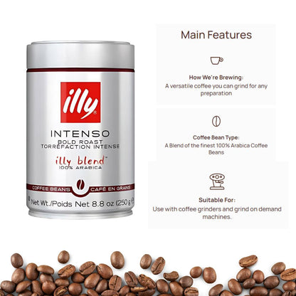 illy Intenso Whole Bean Coffee 8.8oz/250g