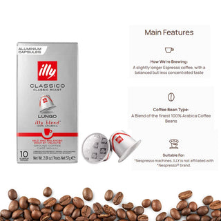 LTP - illy Classico Lungo Nespresso Capsules 10ct