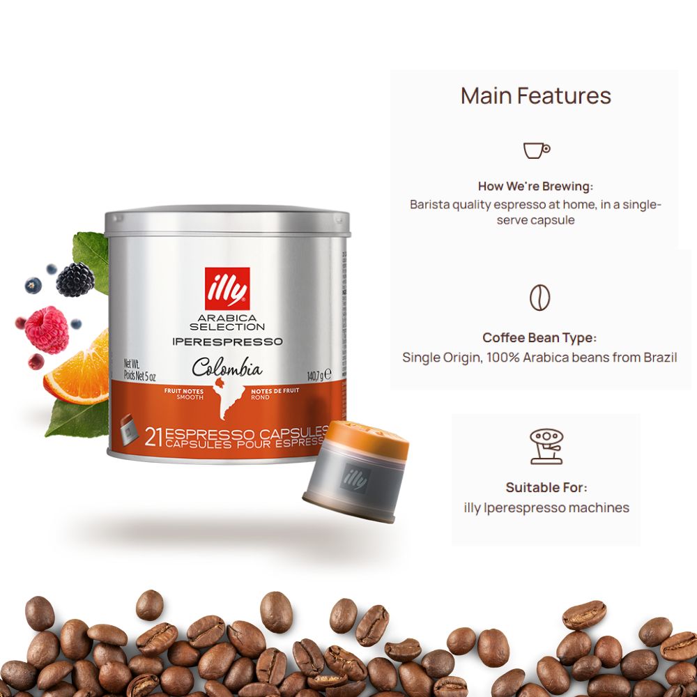 Clearance - illy Arabica Selection Colombia Iperespresso Capsules 21ct