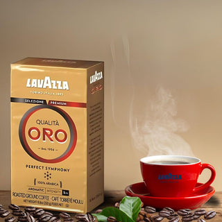 Lavazza Qualità Oro Ground Coffee in cup