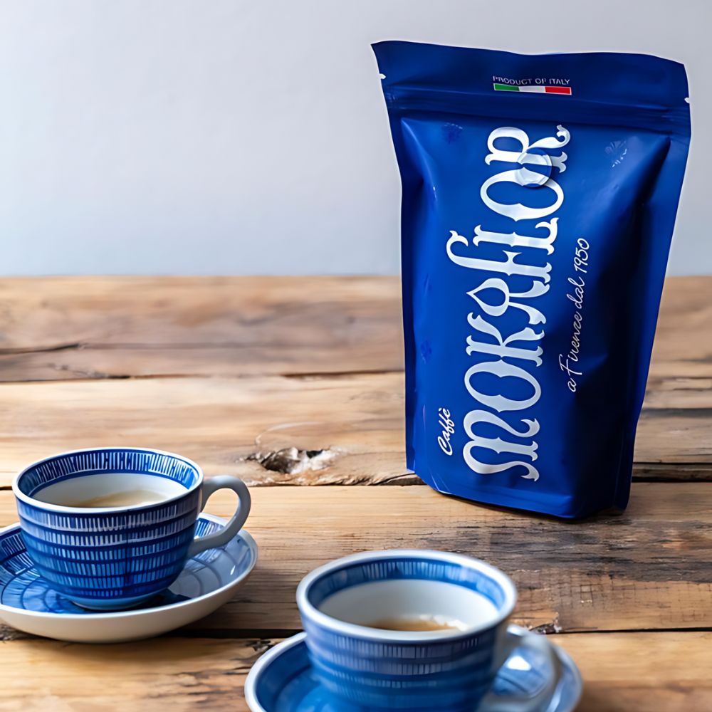 Mokaflor Blu 50/50 Ground Coffee 8.8oz/250g Enjoy Better Coffee & Tea