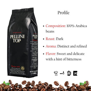 Pellini Top Whole Bean Coffee 2.2lb/1kg