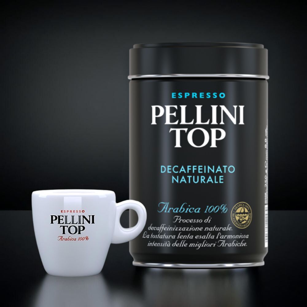Clearance - Pellini Top Decaffeinated Ground Coffee in a Can 8.8oz/250g
