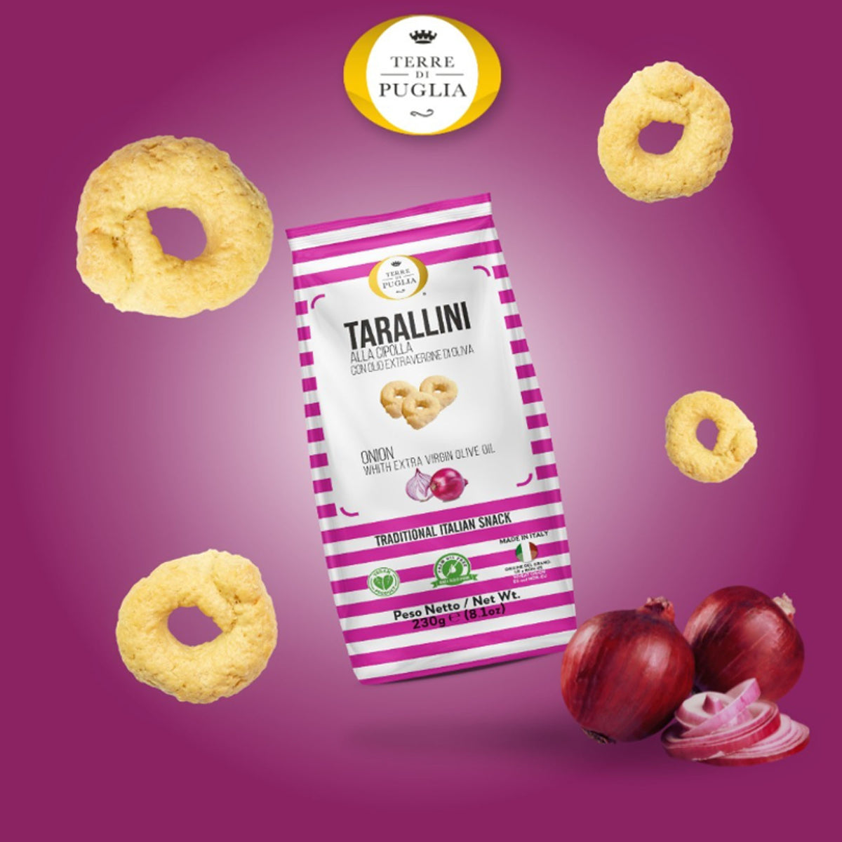 Terra Di Puglia Onion Tarallini 8.1oz/230g