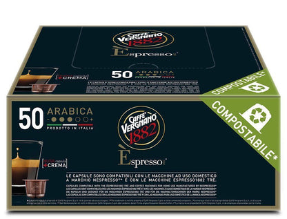 Caffe Vergnano Arabica Coffee Nespresso Capsules 50ct